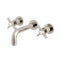 Kingston Brass Millennium Double-Handle Wall Mount Bathroom Faucet, Polished Nickel (KS8126ZX)