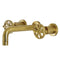 Kingston Brass Belknap Double-Handle Wall Mount Bathroom Faucet, Brushed Brass (KS8127RX)