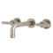 Kingston Brass Manhattan Double-Handle Wall Mount Bathroom Faucet, Brushed Nickel (KS8128CML)