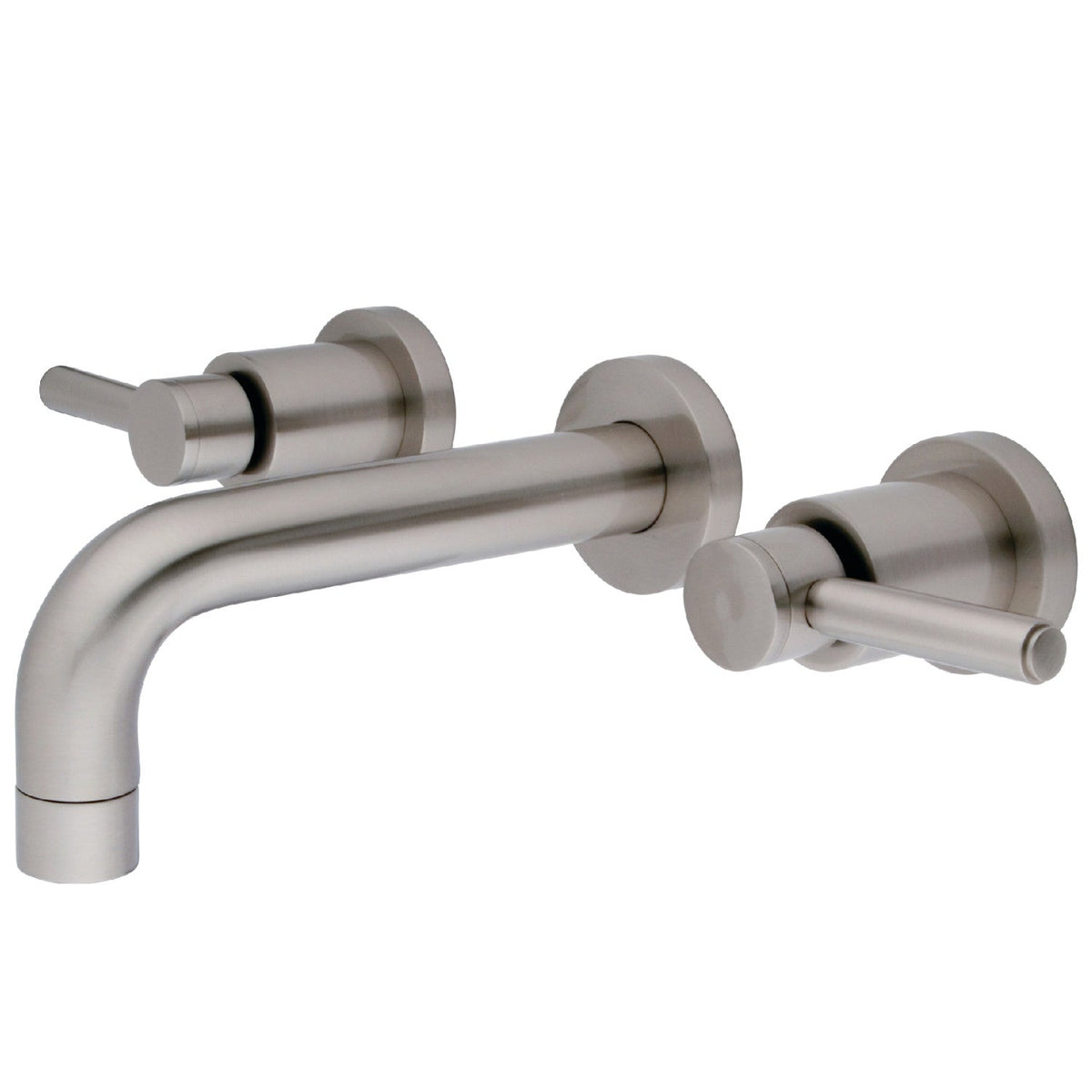 Concord Double-Handle Wall Mount Bathroom Faucet in Brushed Nickel