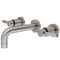 Kingston Brass Concord Double-Handle Wall Mount Bathroom Faucet, Brushed Nickel (KS8128DL)