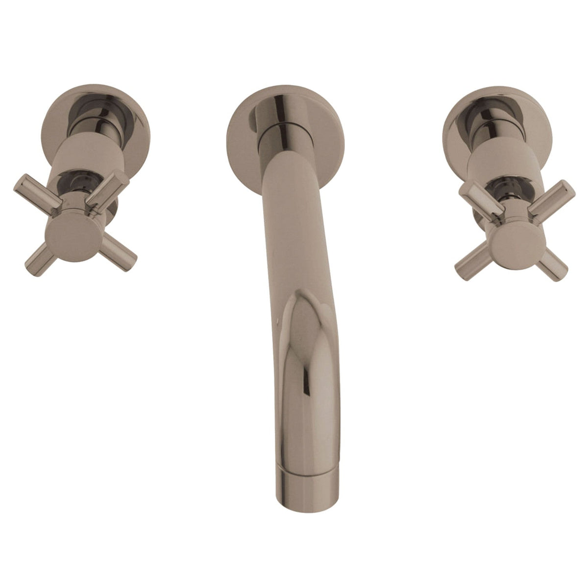 Concord Double-Handle Wall Mount Bathroom Faucet in Brushed Nickel