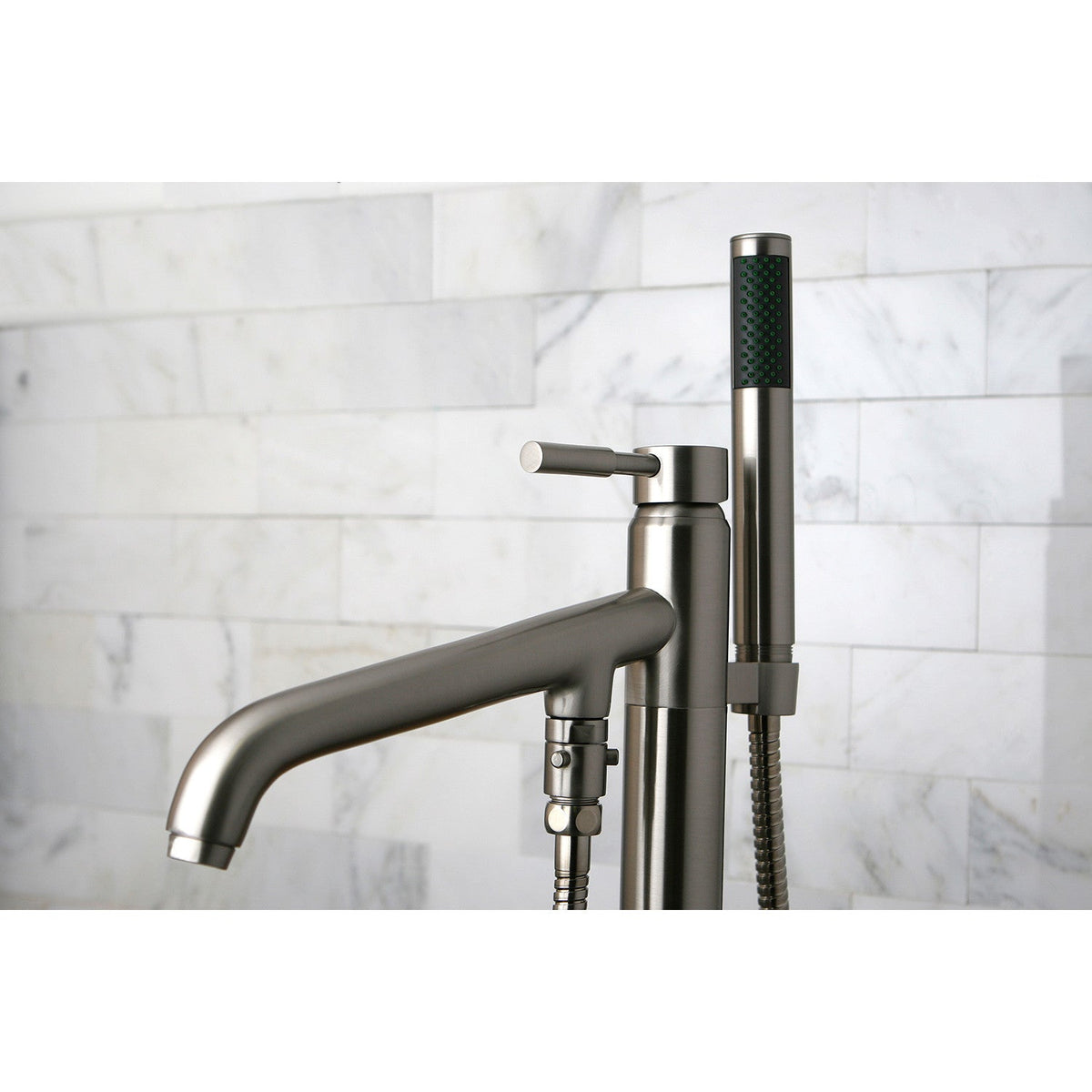 Concord Freestanding Tub Faucet with Hand Shower in Brushed Nickel
