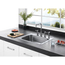 Kingston Brass Concord Bridge Kitchen Faucet with Brass Side Sprayer, Polished Chrome (KS8281DLBS)
