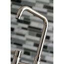 Kingston Brass Concord Bridge Kitchen Faucet with Brass Side Sprayer, Brushed Nickel (KS8288DLBS)