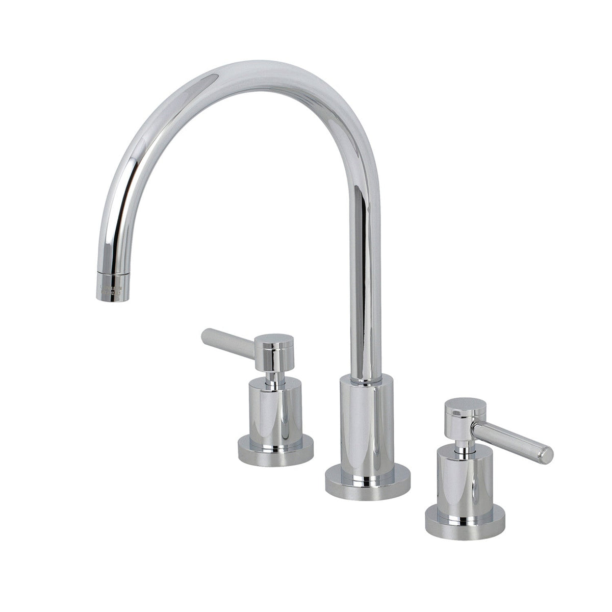 Concord Double-Handle Widespread Kitchen Faucet in Polished Chrome