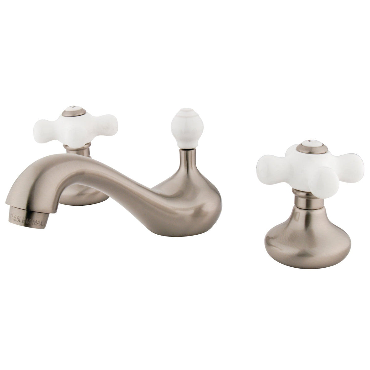 Widespread Bathroom Faucet with ABS Pop-Up Drain in Brushed Nickel