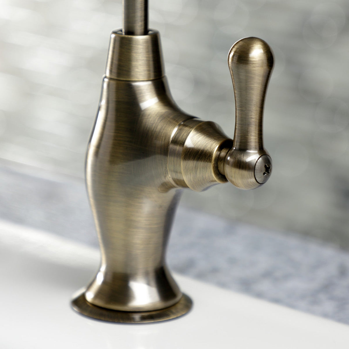 Restoration Reverse Osmosis System Filtration Water Air Gap Faucet in Antique Brass