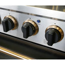 Kucht Signature 48-Inch 6.7 cu ft. Propane Gas Range with Black Door & Gold Accents (KNG481/LP-K-GOLD)