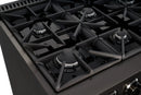 Kucht KX Gemstone 36-Inch Freestanding Natural Gas Dual Fuel Range with 6 Burners, 5.2 Cu. Ft. Oven Capacity in Titanium Stainless Steel (KXD36-TT)