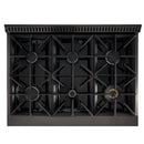 Kucht KX Gemstone 36-Inch Freestanding Natural Gas Dual Fuel Range with 6 Burners, 5.2 Cu. Ft. Oven Capacity in Titanium Stainless Steel (KXD36-TT)