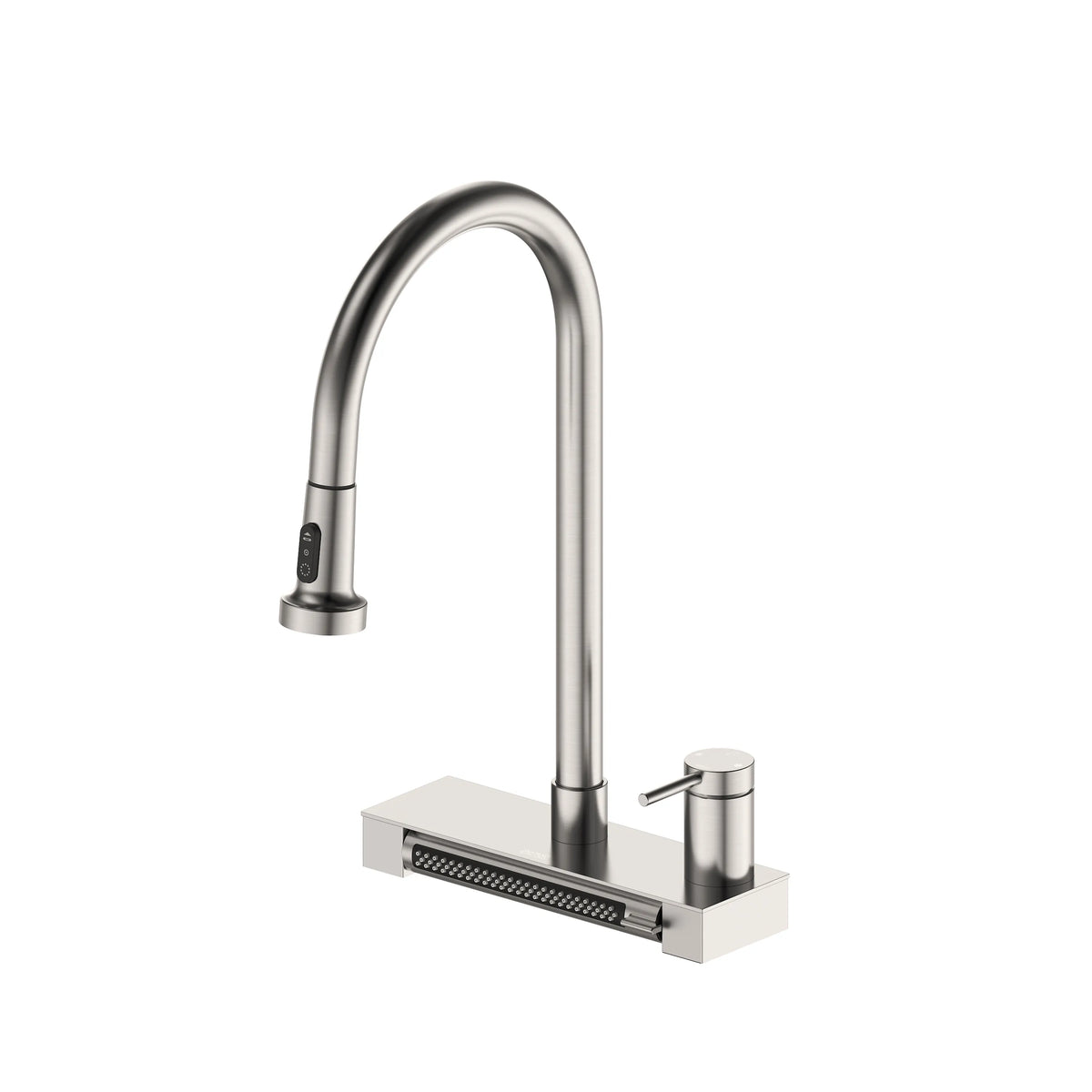 FORNO ACQUA 4 Function Waterfall Pull-Down Kitchen Faucet in Brushed Nickel (FCWRMBND1)