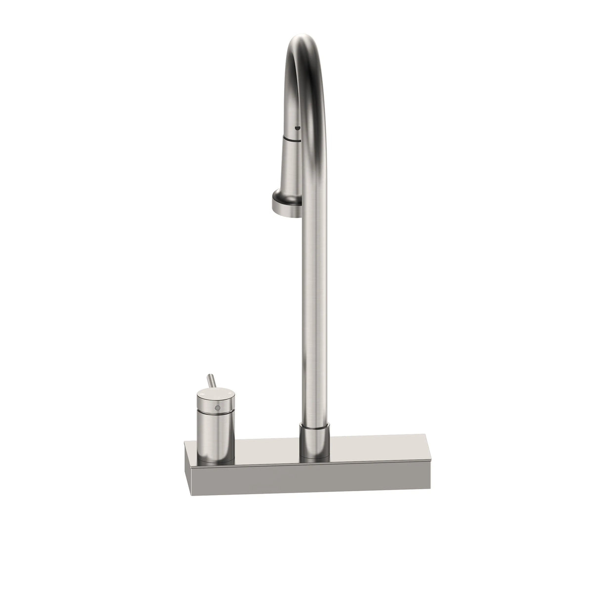 FORNO ACQUA 4 Function Waterfall Pull-Down Kitchen Faucet in Brushed Nickel (FCWRMBND1)