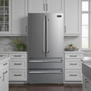 Kucht 36-Inch Counter Depth 22.5 cu. ft. French Door Refrigerator with Ice Maker in Stainless Steel (KR700i)