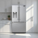 Kucht 3-Piece Appliance Package - 36-Inch Dual Fuel Range in Natural Gas, 36-Inch Refrigerator with Water Dispenser, & Dishwasher in Stainless Steel