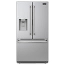 Kucht 3-Piece Appliance Package - 36-Inch Dual Fuel Range in Natural Gas, 36-Inch Refrigerator with Water Dispenser, & Dishwasher in Stainless Steel