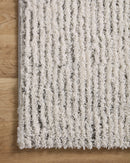 Loloi Levitt Shags in Ivory and Grey 4' x 6' Accent Rug (LEV-02)