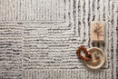 Loloi Levitt Shags in Ivory and Grey 4' x 6' Accent Rug (LEV-02)