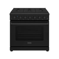 Thor Kitchen 36-Inch Propane Range in Black (LRG3601UBLP)