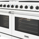Thor Kitchen 3-Piece Appliance Package - 48-Inch Natural Gas Range, 36-Inch Refrigerator, & 24-Inch Dishwasher in White