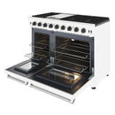 Thor Kitchen 3-Piece Appliance Package - 48-Inch Propane Gas Range, 36-Inch Refrigerator, & 24-Inch Dishwasher in White
