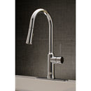 Kingston Brass Gourmetier New York Single-Handle Pull-Down Kitchen Faucet, Polished Chrome (LS2721NYL)