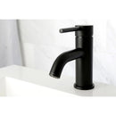 Kingston Brass Concord One-Handle Single-Hole Bathroom Faucet with Push Pop-Up Drain, Matte Black (LS8220DL)