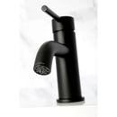 Kingston Brass Concord One-Handle Single-Hole Bathroom Faucet with Push Pop-Up Drain, Matte Black (LS8220DL)