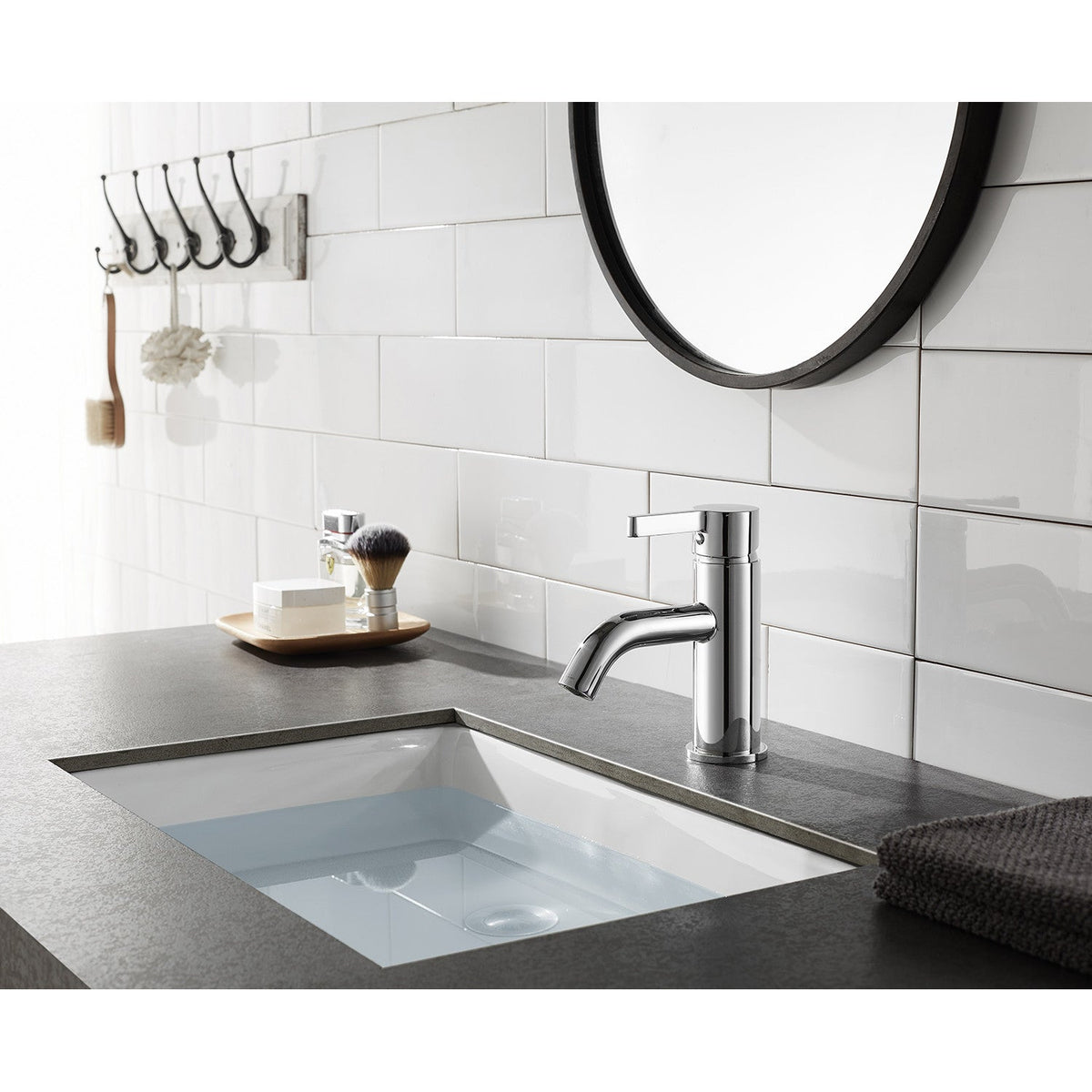 Continental One-Handle Single-Hole Bathroom Faucet with Push Pop-Up Drain in Polished Chrome