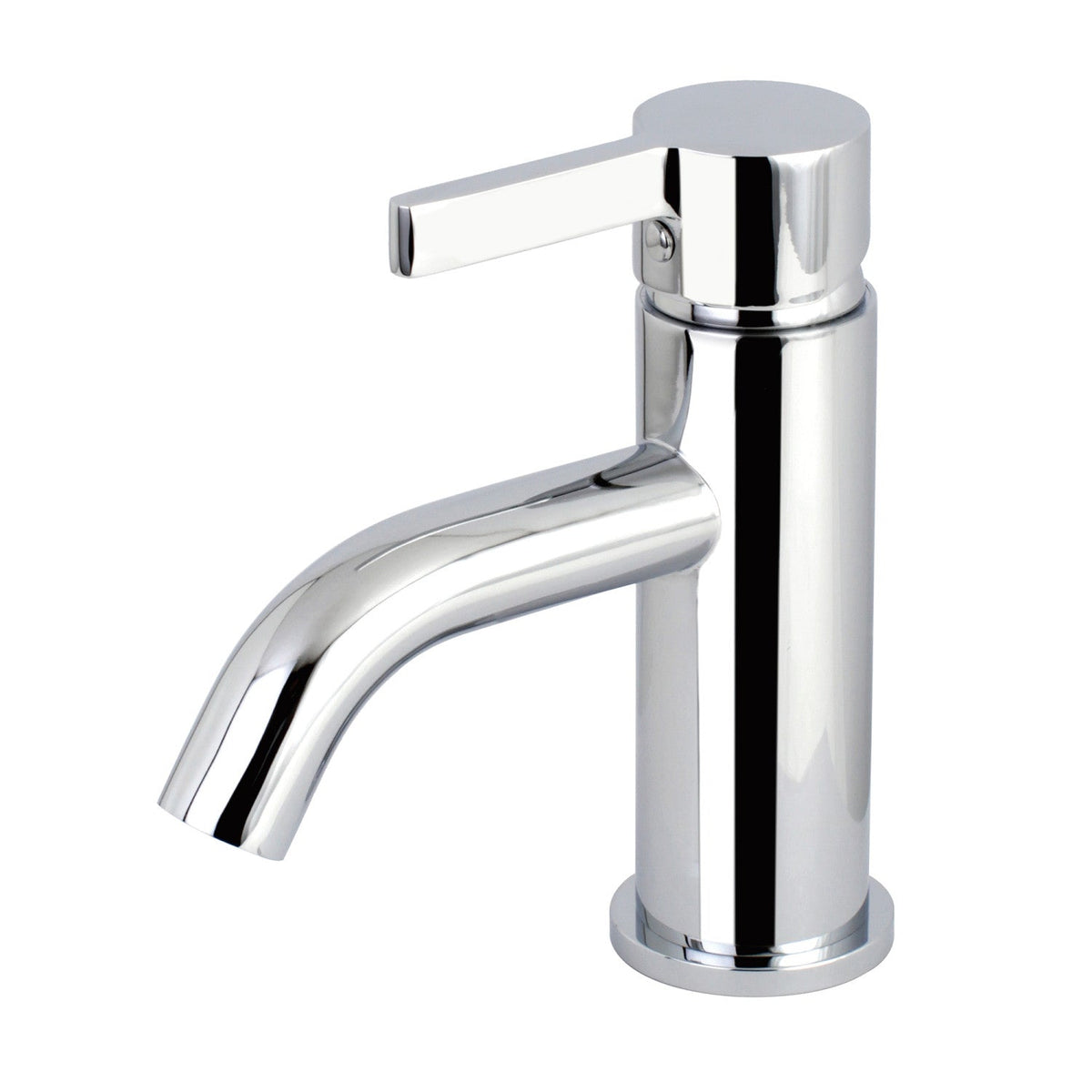 Continental One-Handle Single-Hole Bathroom Faucet with Push Pop-Up Drain in Polished Chrome