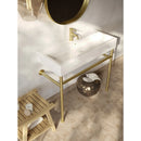 Kingston Brass Concord One-Handle Single-Hole Bathroom Faucet with Push Pop-Up Drain, Brushed Brass (LS8223DL)