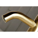 Kingston Brass Concord One-Handle Single-Hole Bathroom Faucet with Push Pop-Up Drain, Brushed Brass (LS8223DL)