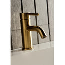Kingston Brass Concord One-Handle Single-Hole Bathroom Faucet with Push Pop-Up Drain, Brushed Brass (LS8223DL)