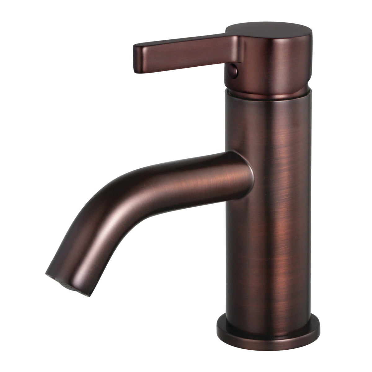 Continental One-Handle Single-Hole Bathroom Faucet with Push Pop-Up Drain in Oil Rubbed Bronze