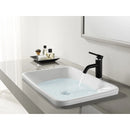 Kingston Brass Concord One-Handle Single-Hole Bathroom Faucet with Push Pop-Up Drain, Matte Black/Polished Chrome (LS8227DL)