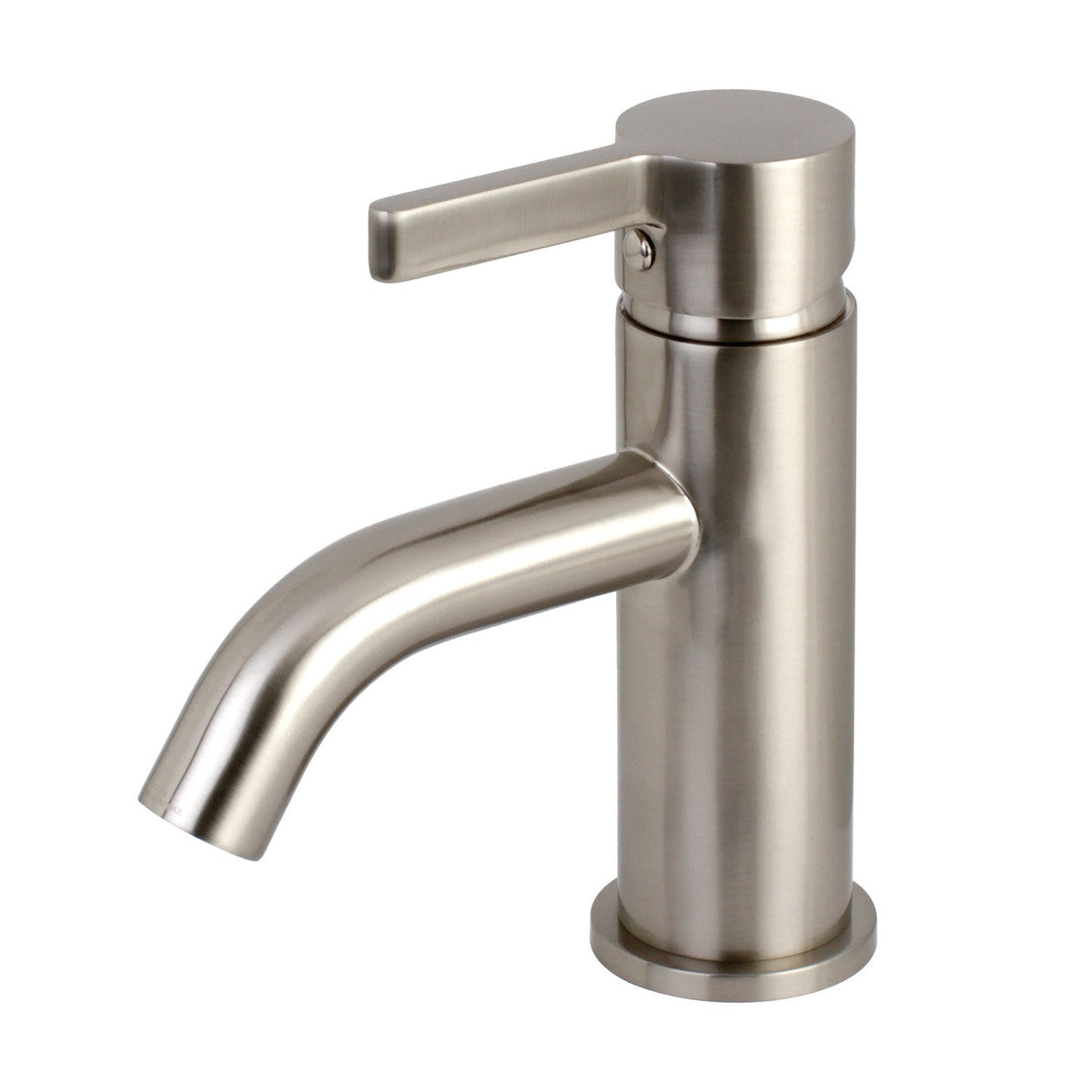 Continental One-Handle Single-Hole Bathroom Faucet with Push Pop-Up Drain in Brushed Nickel