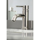 Kingston Brass Concord One-Handle Single-Hole Bathroom Faucet with Push Pop-Up Drain, Polished Nickel (LS822DLPN)