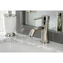 Kingston Brass Concord One-Handle Single-Hole Bathroom Faucet with Push Pop-Up Drain, Polished Nickel (LS822DLPN)