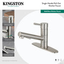 Kingston Brass Gourmetier Concord Single-Handle Pull-Out Kitchen Faucet, Matte Black (LS8400DL)