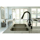 Kingston Brass Gourmetier Concord Single-Handle Pull-Down Kitchen Faucet, Matte Black (LS8720DL)