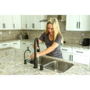 Kingston Brass Gourmetier Concord Single-Handle Pull-Down Kitchen Faucet, Matte Black (LS8720DL)