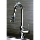 Kingston Brass Gourmetier Concord Single-Handle Pull-Down Kitchen Faucet, Polished Chrome (LS8721DL)