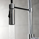 Kingston Brass Gourmetier Continental Single-Handle Deck-Mount Pre-Rinse Kitchen Faucet, Polished Chrome (LS8771CTL)