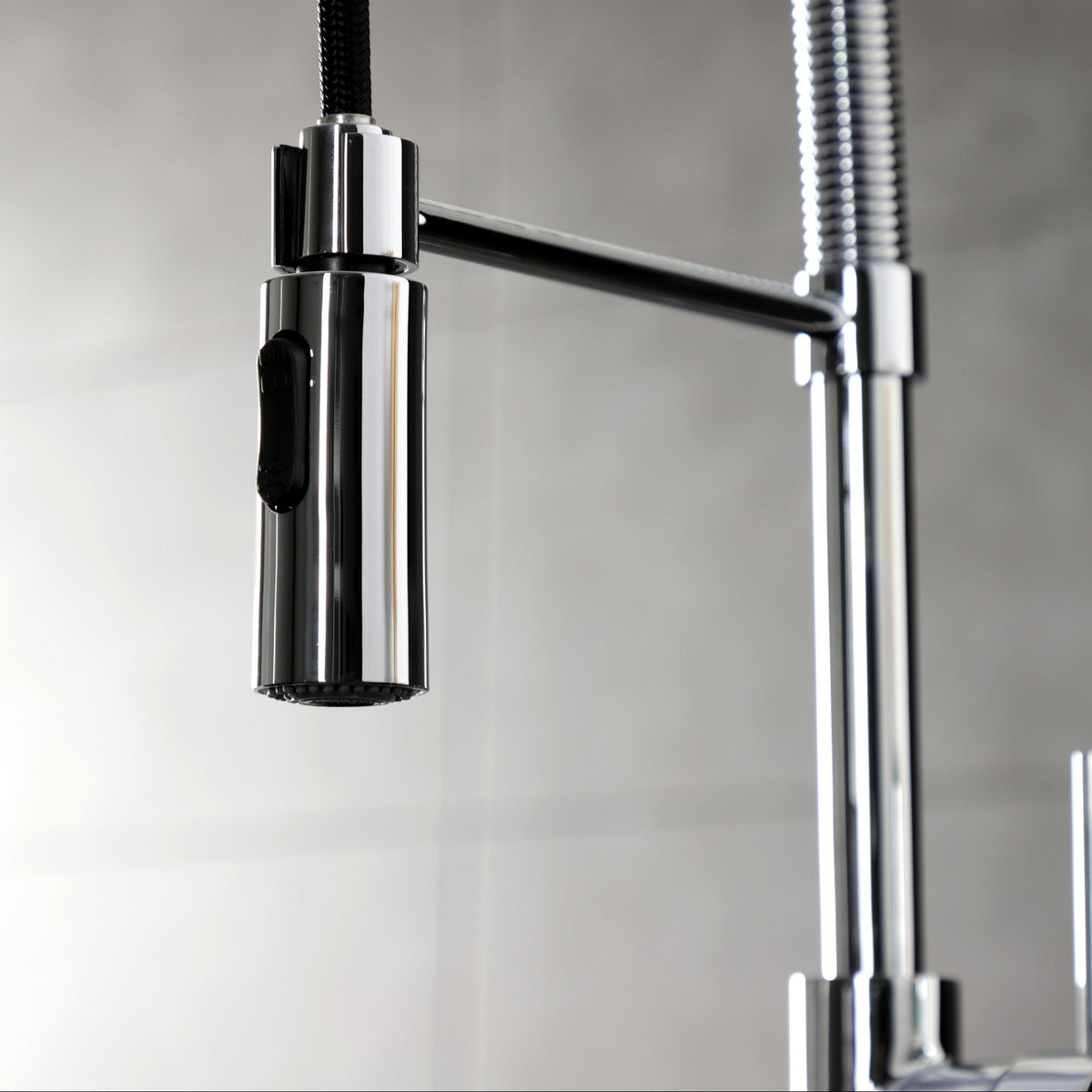 Gourmetier Concord Single-Handle Deck-Mount Pre-Rinse Kitchen Faucet in Polished Chrome