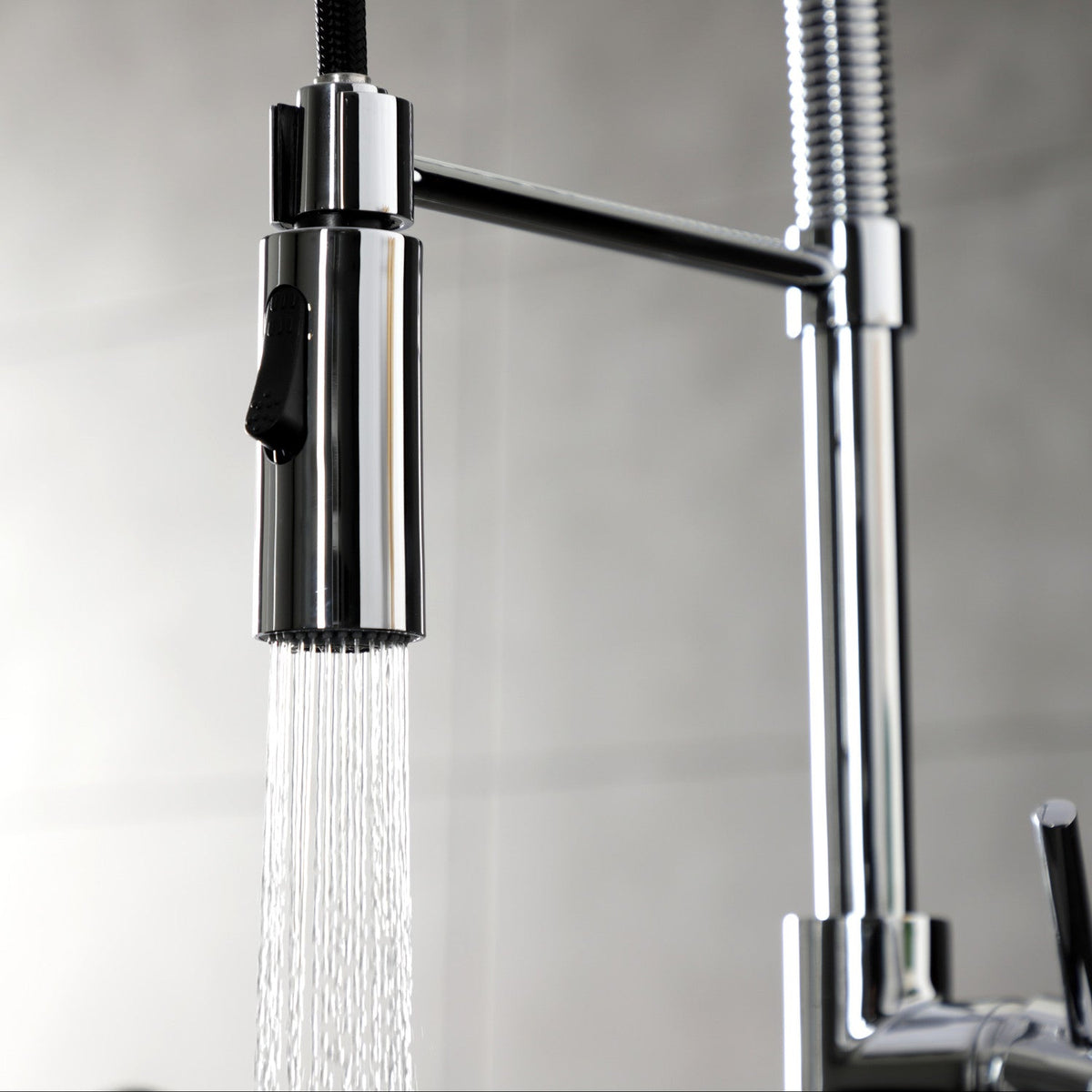 Gourmetier Concord Single-Handle Deck-Mount Pre-Rinse Kitchen Faucet in Polished Chrome