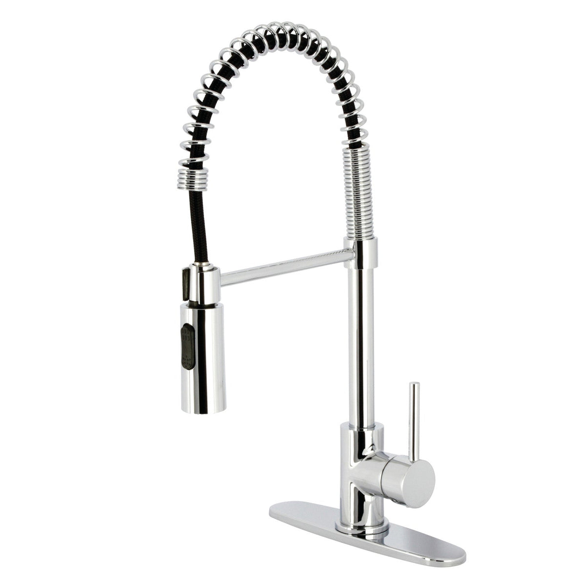 Gourmetier Concord Single-Handle Deck-Mount Pre-Rinse Kitchen Faucet in Polished Chrome