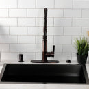 Kingston Brass Gourmetier Continental Single-Handle Deck-Mount Pre-Rinse Kitchen Faucet, Oil Rubbed Bronze (LS8775CTL)