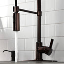 Kingston Brass Gourmetier Continental Single-Handle Deck-Mount Pre-Rinse Kitchen Faucet, Oil Rubbed Bronze (LS8775CTL)