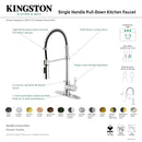Kingston Brass Gourmetier Continental Single-Handle Deck-Mount Pre-Rinse Kitchen Faucet, Matte Black (LS8770CTL)