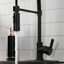 Kingston Brass Gourmetier Continental Single-Handle Deck-Mount Pre-Rinse Kitchen Faucet, Naples Bronze (LS8776CTL)